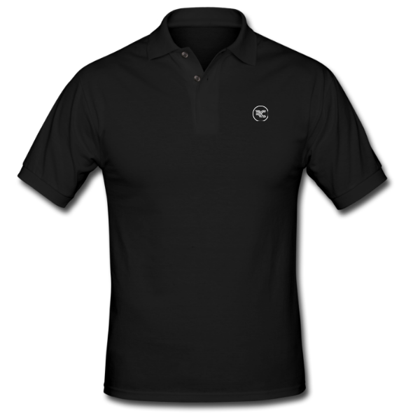 Retro Caddie Black Golf Shirt Teeprint